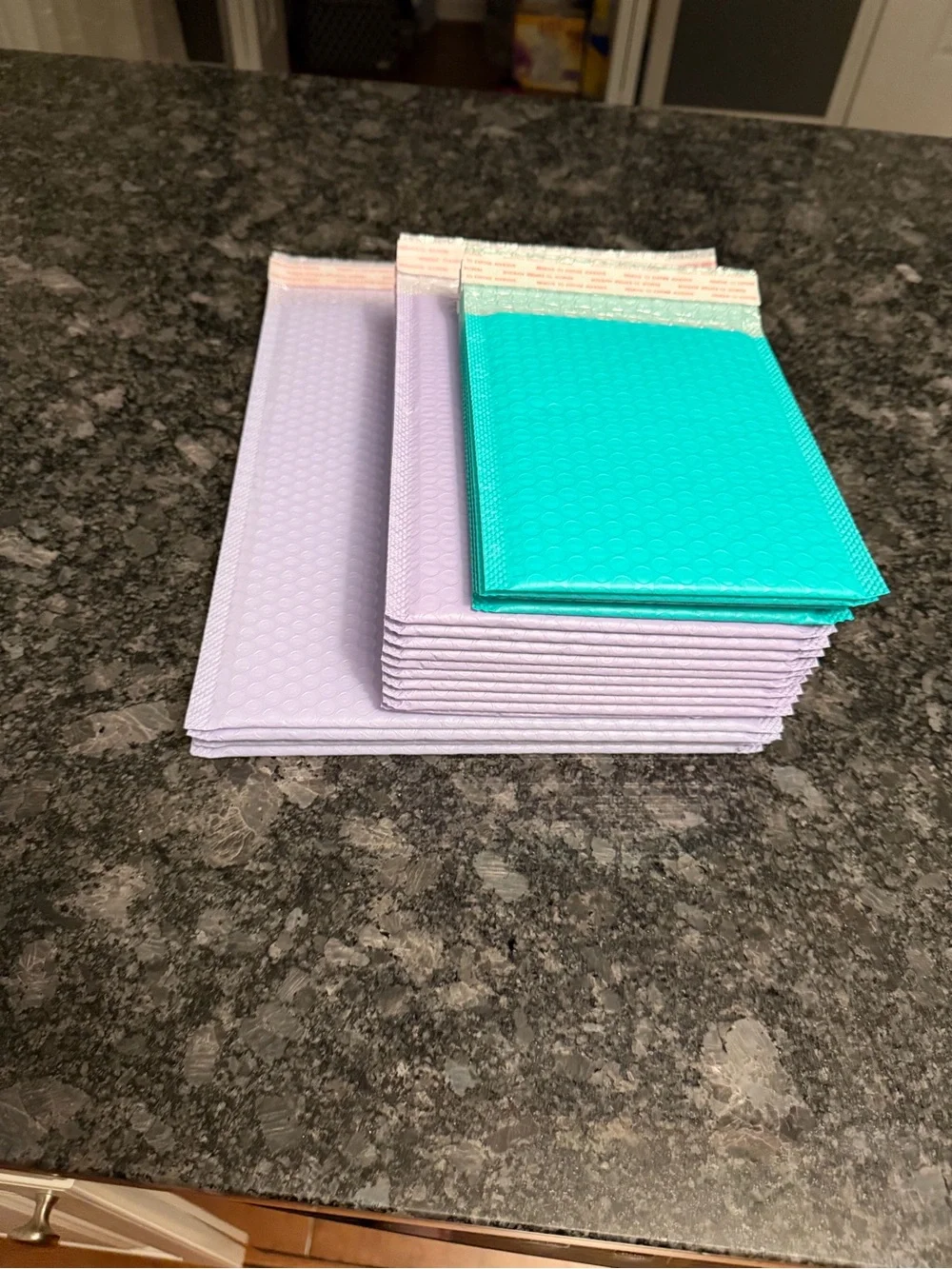 Bundle of 20 Bubble Mailers Teal & Lilac/Purple Protective Various Sizes